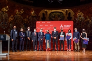 佐藤総領事、三菱電機の方々、カタルーニャ音楽堂、コンクール受賞者ら