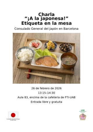 Poster etiqueta japonesa en la mesa con una foto de un menú tradicional japonés