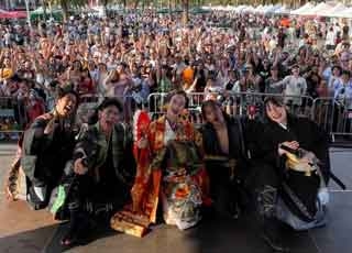 Katanayaichi tras una actuación en el escenario de Matsuri Barcelona