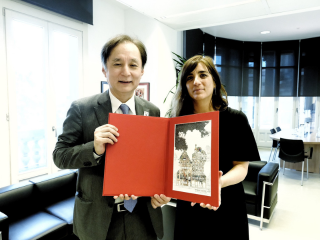 El Embajador de Japón con la Consellera Núria Montserrat